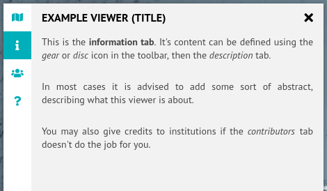 Information tab, showing an example abstract.
