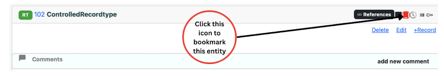 Bookmark on Entity