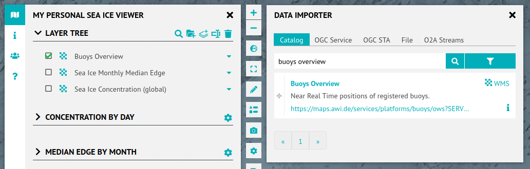 Add buoys positions via Layer Catalog