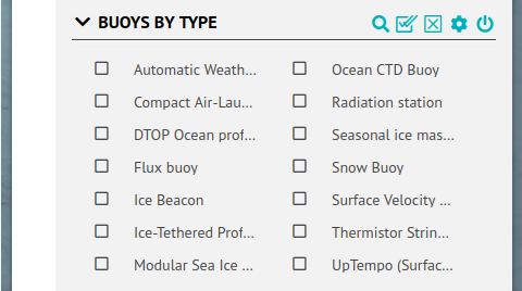Buoy Type Filter Widget